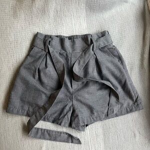 Forever 21 High Waist Gray Paper Bag Shorts